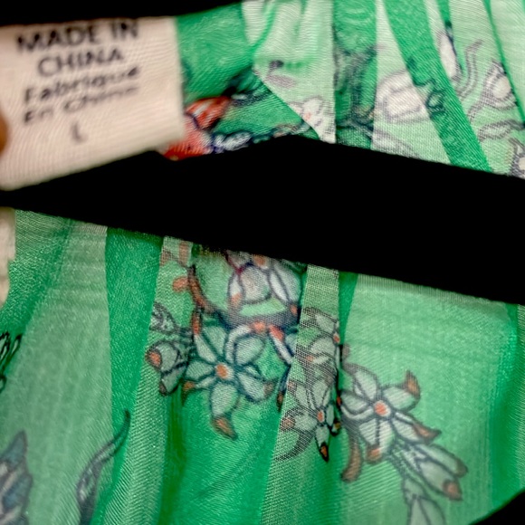 Anthropologie Green Blouse . NEW condition . Size Large - Picture 4 of 7